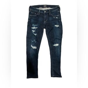 Citizens of Humanity Dark Washed Distressed Denim Women’s size 27